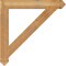 Ekena Millwork Traditional Arts & Crafts Rough Sawn Bracket, Western Red Cedar, 4"W x 32"D x 32"H BKT04X32X32TRA03RWR - alternate 3
